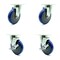 Service Caster Universal Kitchen Casters - 5" Blue Wheel - 2 Swivel 2 w/Brakes SCC-20S514-PPUB-BLUE-TPU1-2-TLB-2 - alternate 1